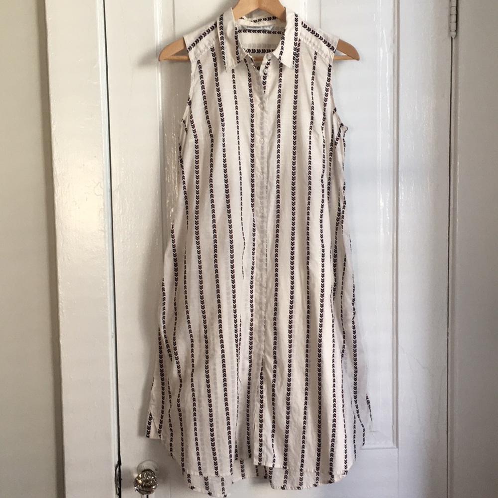 Zara Sleeveless Midi Shirtdress